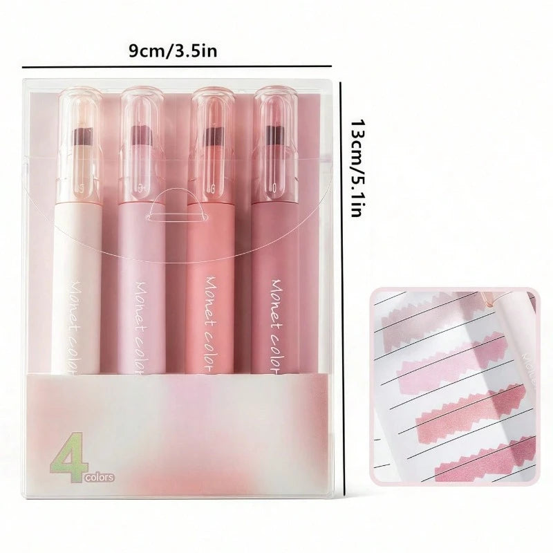 4 Pack Soft Touch Fluorescent Gel Pens
